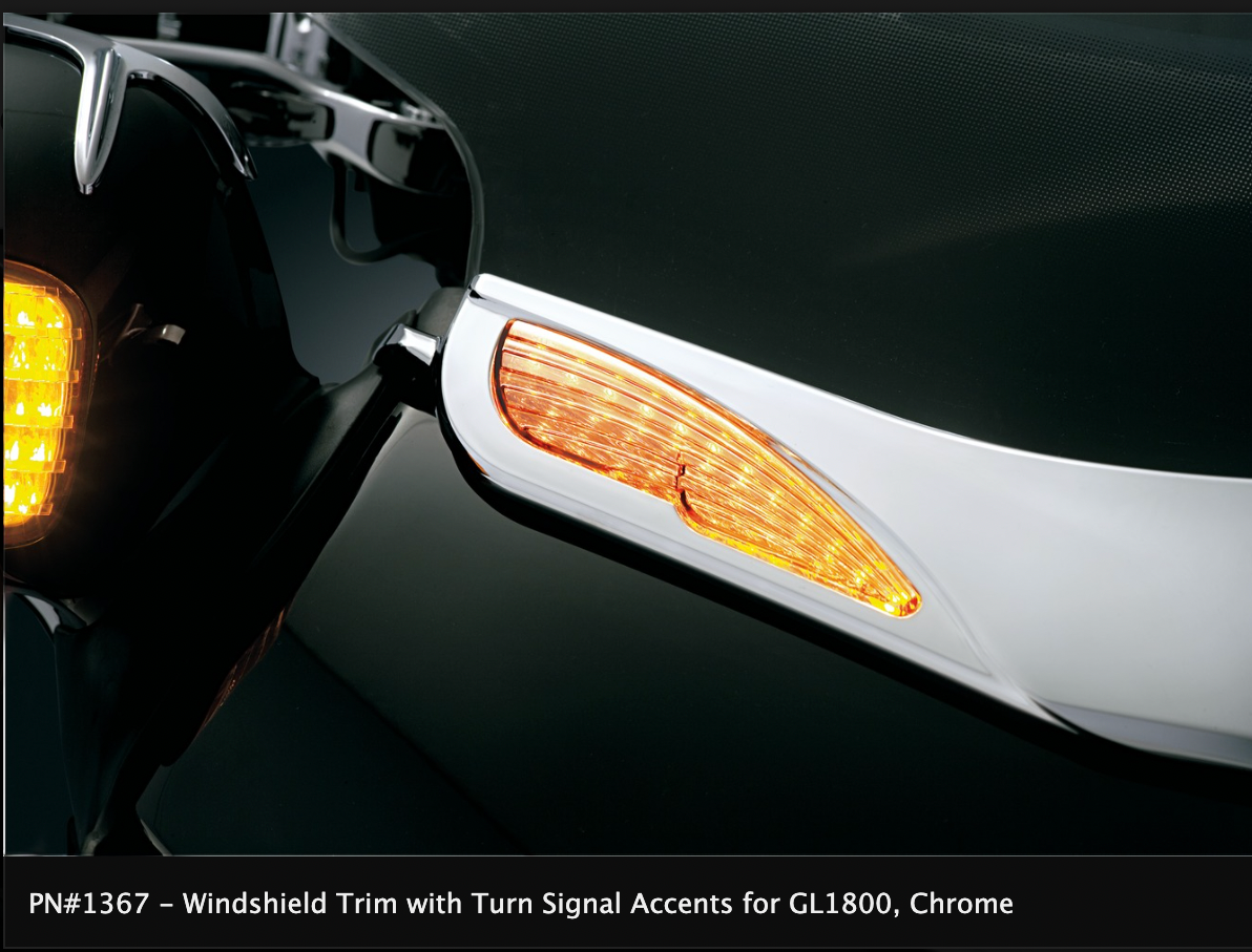 Windshield Trim with Turn Signal Accents