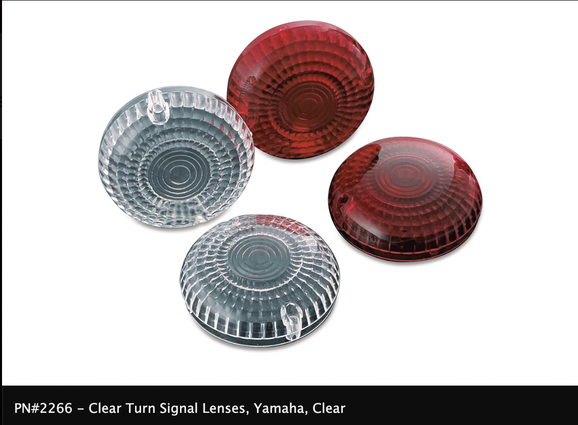 Clear & Red Replacement Turn Signal Lenses