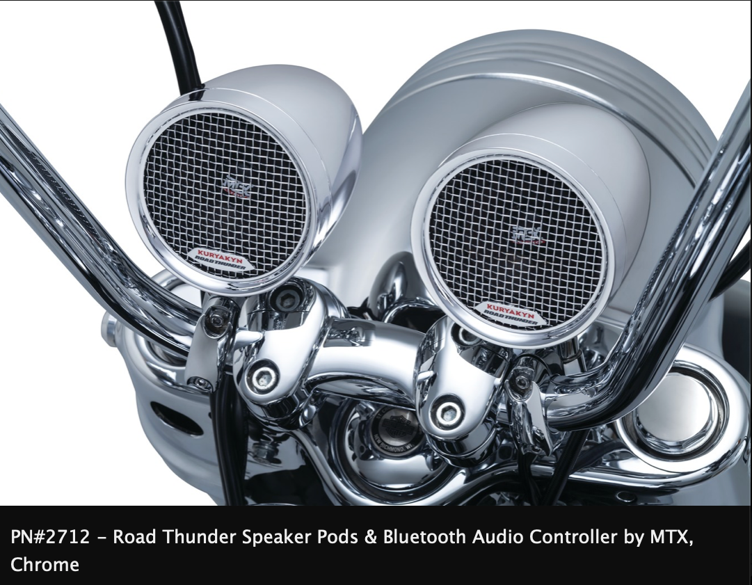 Kuryakyn Road Thunder® Speaker Pods & Bluetooth® Audio Controller by MTX®