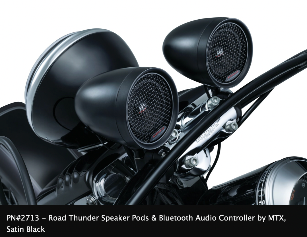 Kuryakyn Road Thunder® Speaker Pods & Bluetooth® Audio Controller by MTX®