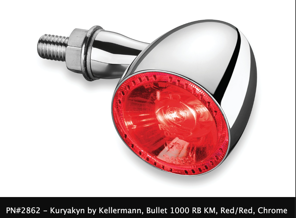 Kuryakyn by Kellermann Atto DF Red/Red/Amber Satin Black