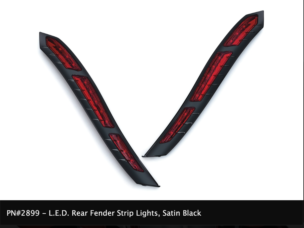 L.E.D. Rear Fender Strip Lights for Indian