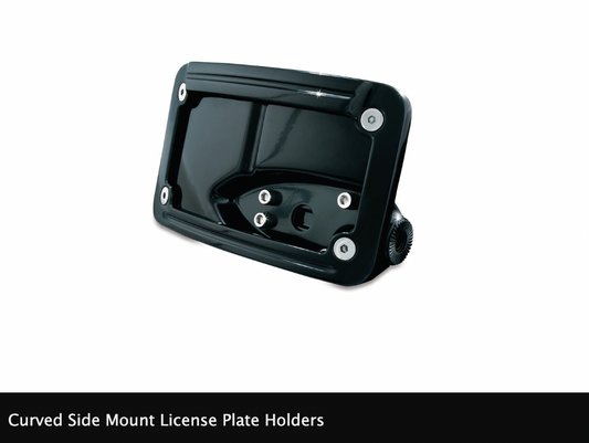 Curved Side Mount License Plate Holders