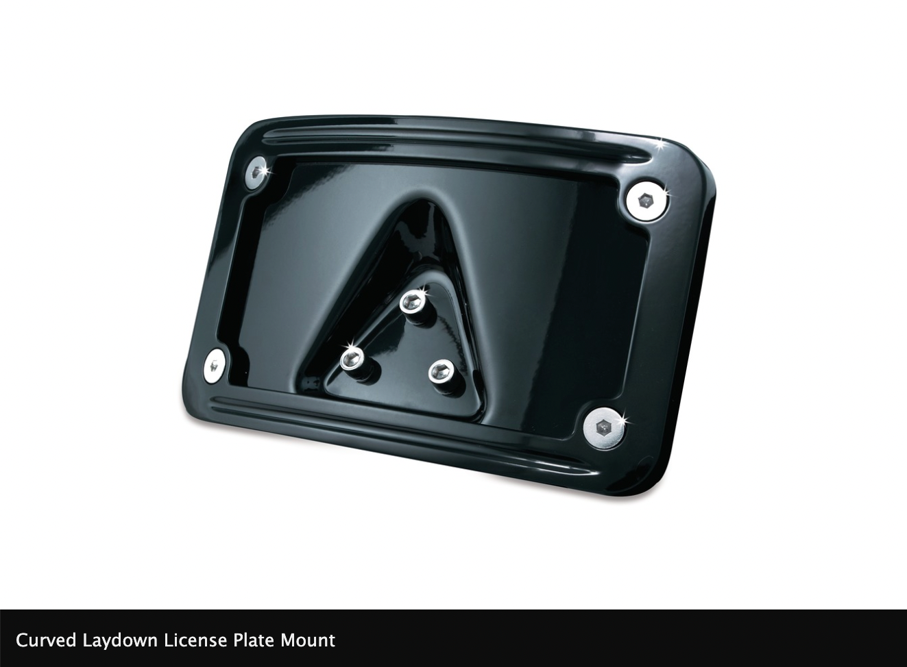 Curved Laydown License Plate Mount with Frame