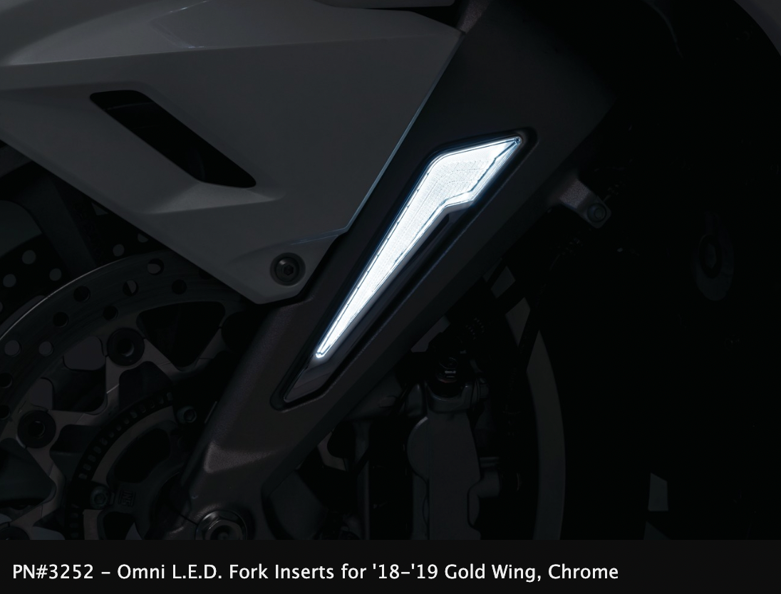 Omni L.E.D. Fork Inserts for '18-'20 Gold Wing