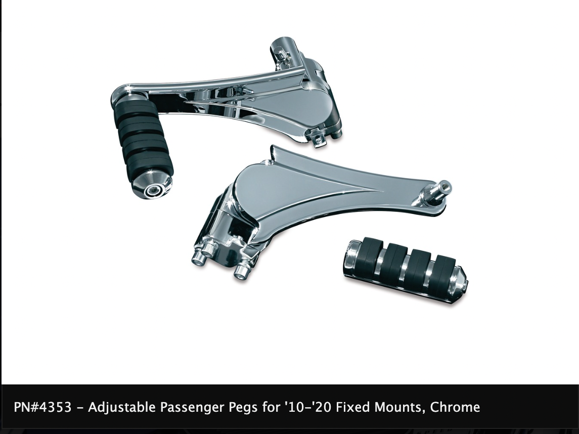 Adjustable Passenger Pegs