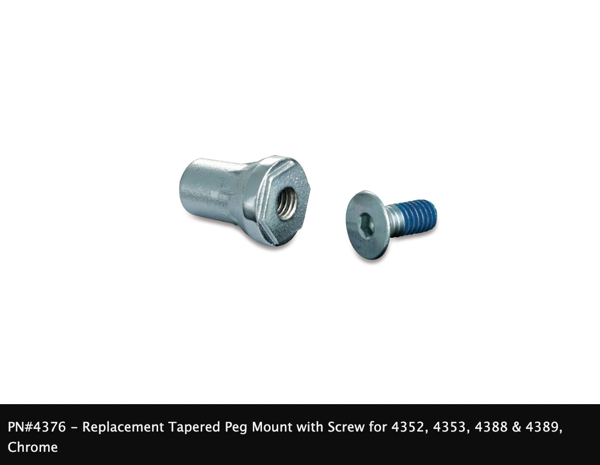 Replacement Components for Adjustable Passenger Pegs