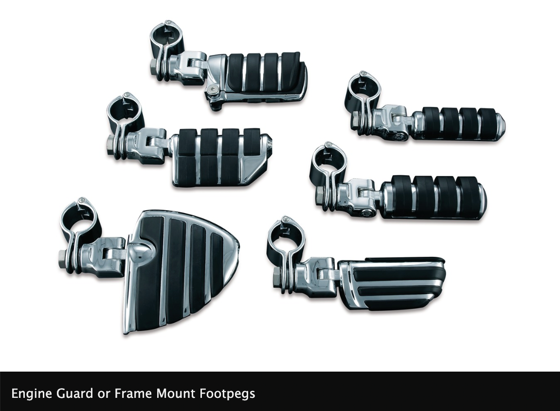 Engine Guard or Frame Mount Footpegs