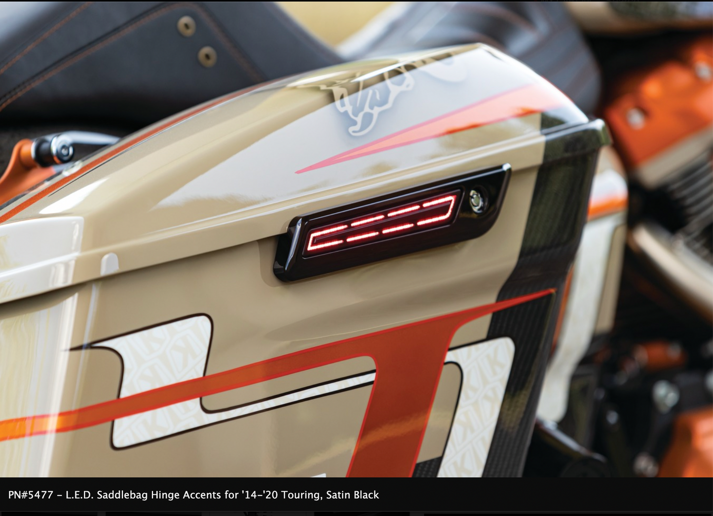 L.E.D. Saddlebag Hinge Accents For '14-'21 Touring