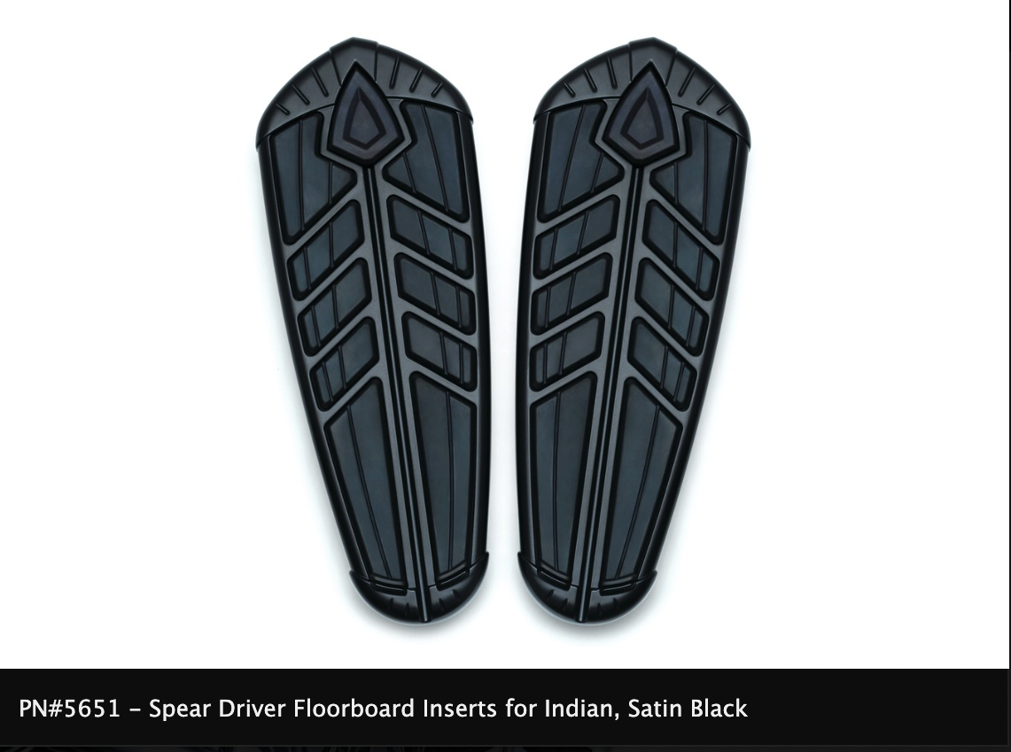 Spear Driver Floorboard Inserts for Indian