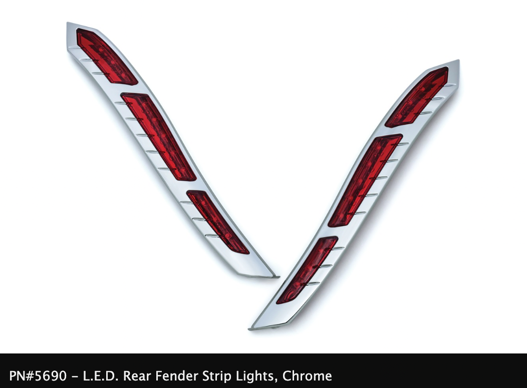 L.E.D. Rear Fender Strip Lights for Indian