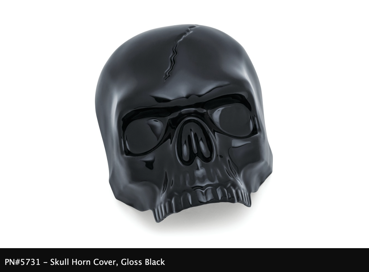 Skull Horn Cover for Waterfall Style Horn Covers