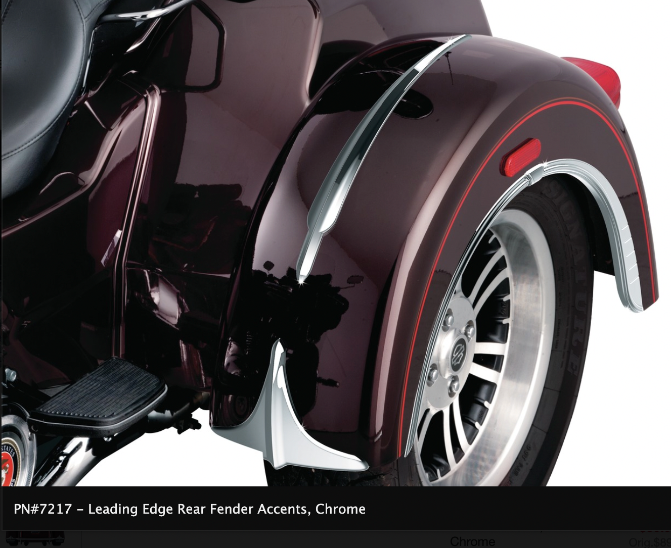 Rear Fender Accents Front Edge for Trikes