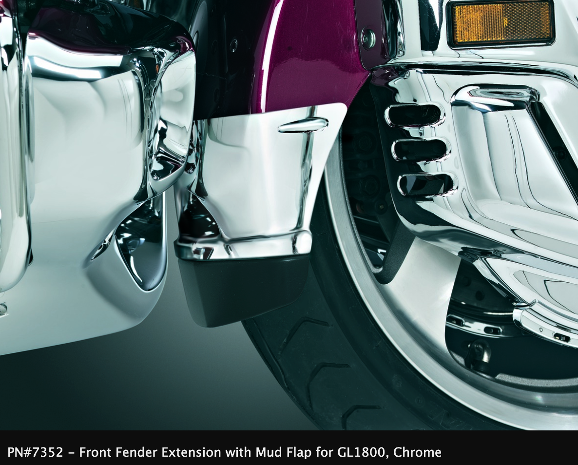 Front Fender Extension with Mud Flap for GL1800