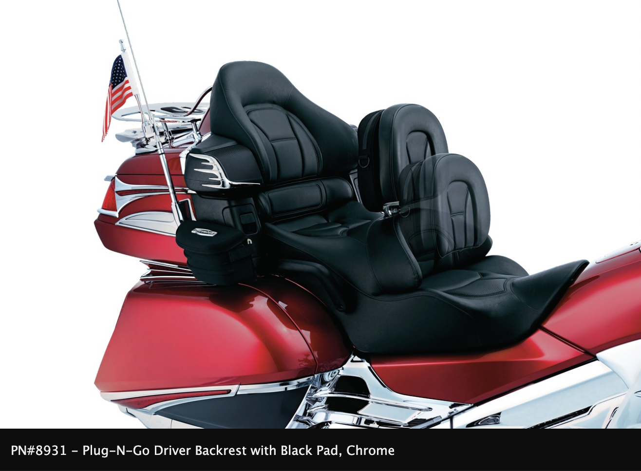 Plug-N-Go Driver Backrest for GL1800 Models