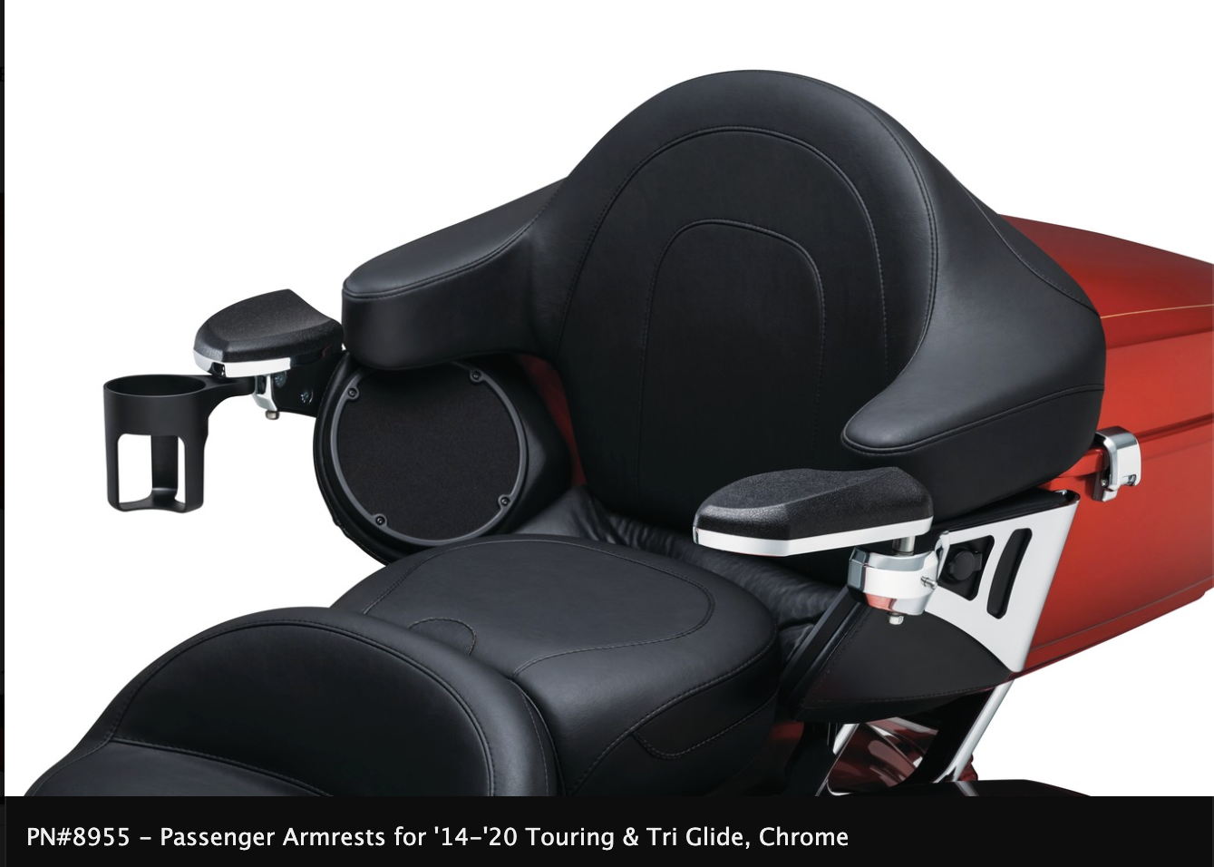 Passenger Armrests For '14-'21 Touring and Tri Glide