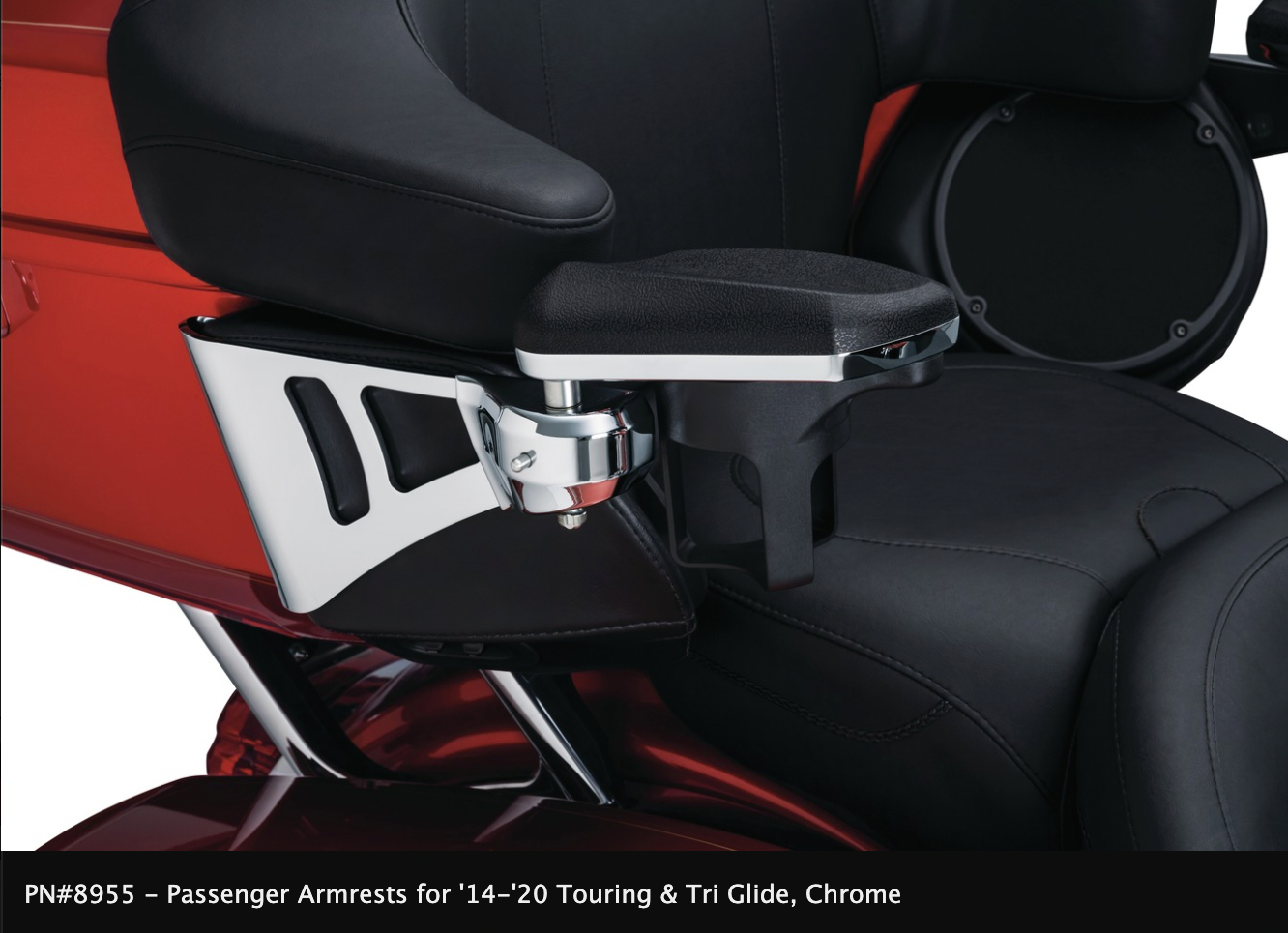 Passenger Armrests For '14-'21 Touring and Tri Glide