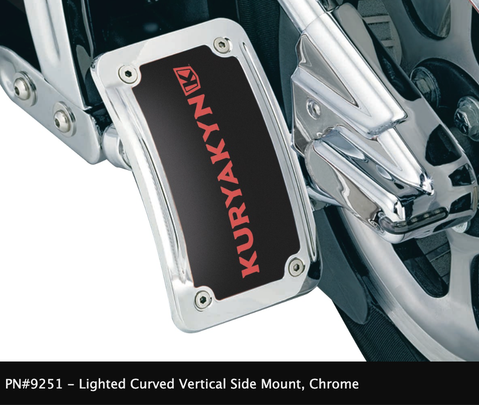 Curved Side Mount License Plate Holders