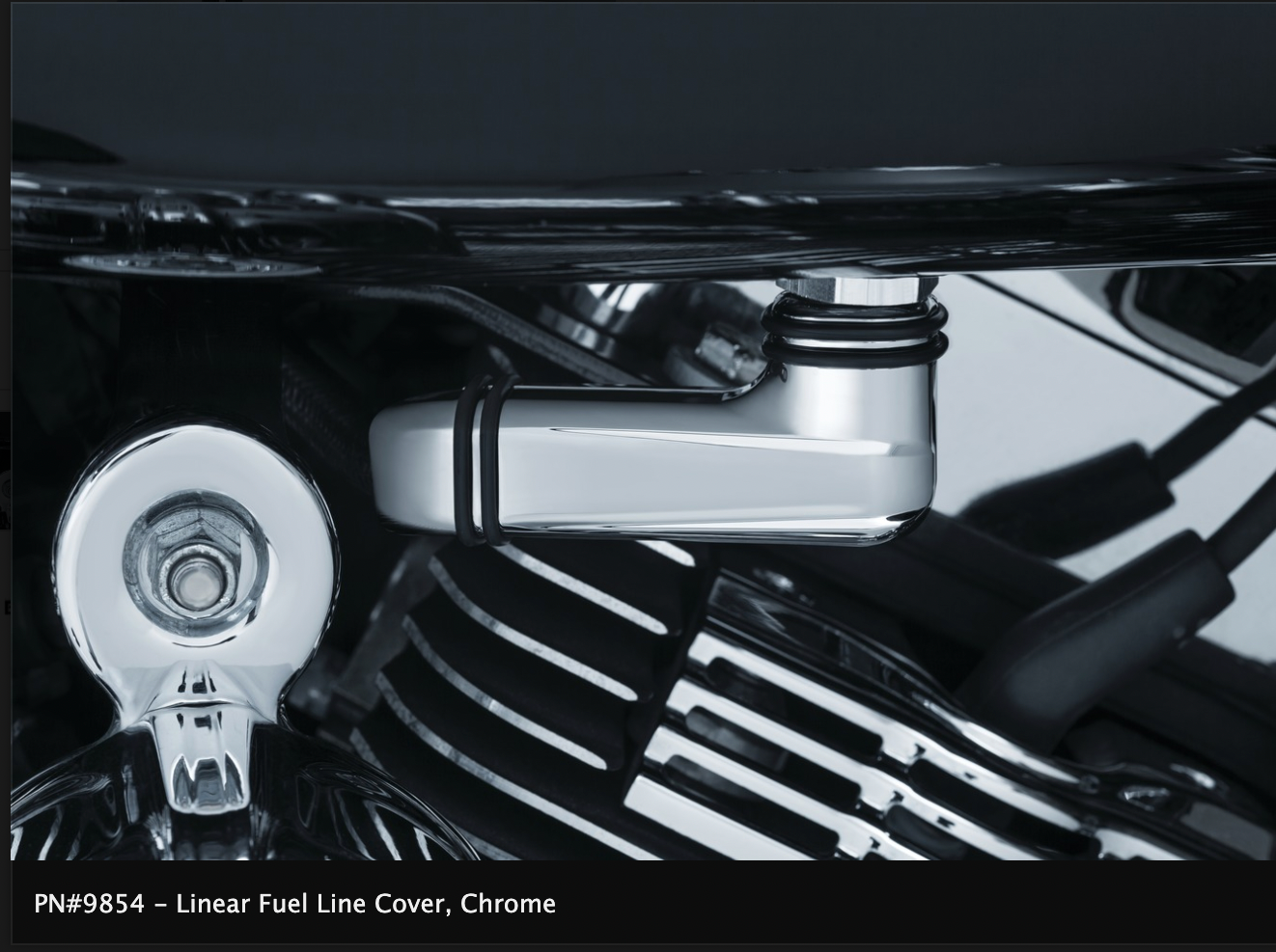 Linear Fuel Line Fitting Covers for Harley-Davidson