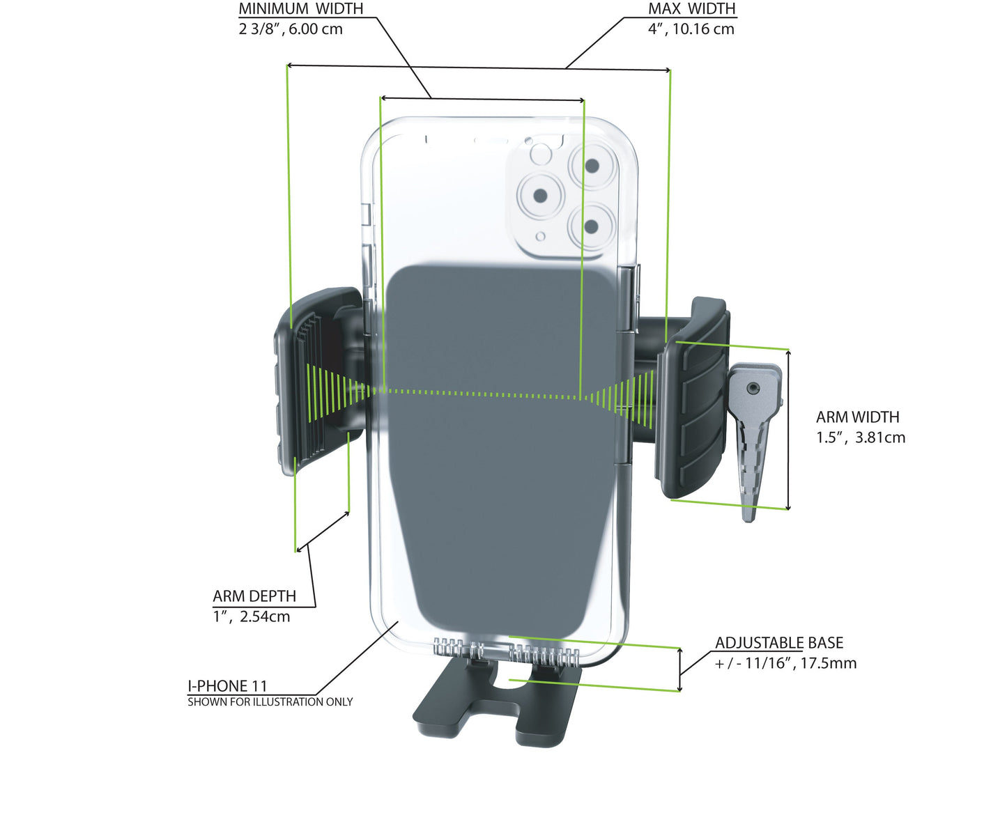 CYBERCHARGER® Phone Holder with 15W Wireless Fast Charger